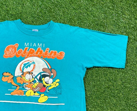Buy Vintage Miami Dolphins T Shirt Tee Made USA Size Large L NFL 