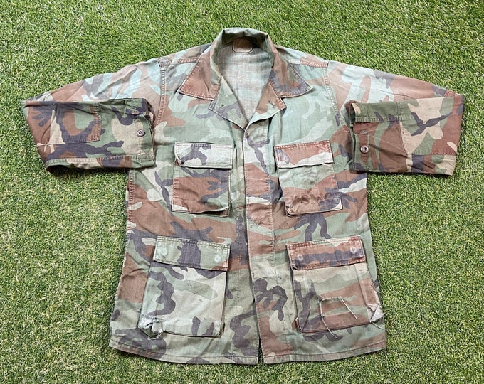 Vintage U.S. Army Camo Jacket Size Medium M Official Military Army Jacket Quality Warm Hunting Coat Hiking Jacket