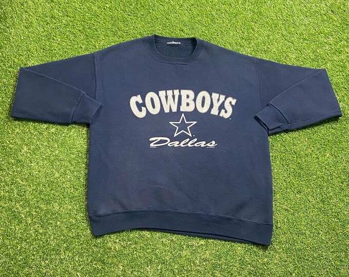 Vintage Dallas Cowboys Crewneck Sweatshirt Size Xtra Large XL NFL Football Aikman Texas Pull Over Oversized 1990s 90s