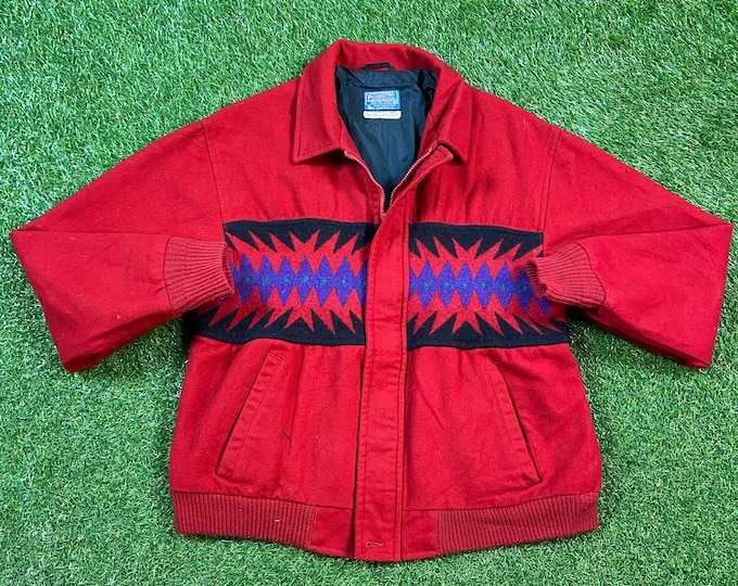 Vintage Pendleton Wool Jacket Made USA Size Xtra Large XL Outdoor Wear Work Wear Rugged 1990s 90s