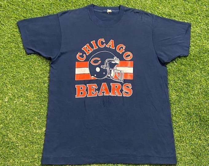 Vintage Chicago Bears T Shirt Tee Size Small S NFL Football Illinois Soldier Field Da Bears 1990s 90s