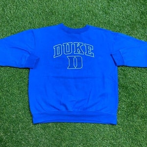 Vintage Duke University Crewneck Sweatshirt Size Large L NCAA College Basketball Blue Devils 1990s North Carolina Pull Over Oversized