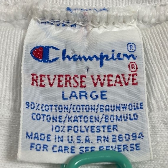 Vintage Plain White Champion Crewneck Sweatshirt Made USA