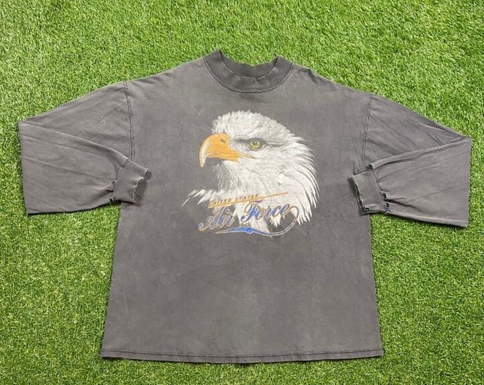 Vintage United States Air Force T Shirt Tee Soffe's Choice Made USA Size Xtra Large XL US Military Army Navy Marines 1990's 90's