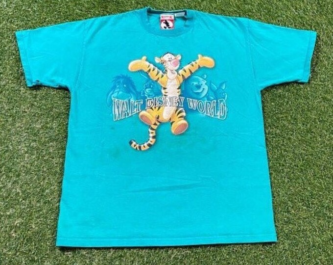 Vintage Tigger T Shirt Tee Mickey Inc Size Medium M Winnie The Pooh Walt Disney Classic Cartoon Mickey Mouse Pooh WDW 1990s 90s As Is