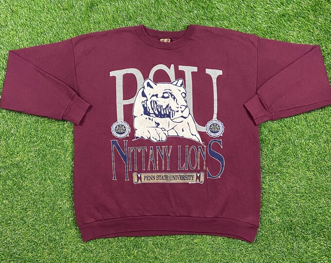 Vintage Penn State University Crewneck Sweatshirt TSI Made USA Size XxL 2XL Nittany Lions NCAA College Football Pennsylvania Pull Over 1990s