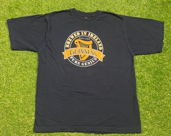 Camiseta vintage Guinness Extra Stout Talla Grande L Cerveza irlandesa Cervecería de Irlanda Alcohol años 90