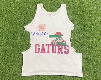 Vintage Florida Gators Tank Top Shirt Tee Made USA Size Large L NCAA College Football UF University of Florida 1990s 90s
