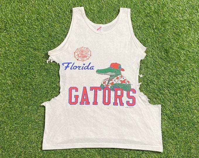 Vintage Florida Gators Tank Top Shirt Tee Made USA Size Large L NCAA College Football UF University of Florida 1990s 90s