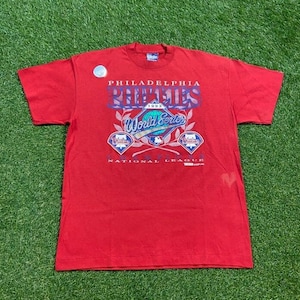 Vintage Philadelphia Phillies 1993 World Series T Shirt Tee Made USA Size Xtra Large XL MLB Baseball Philly Pennsylvania 1990s 90s