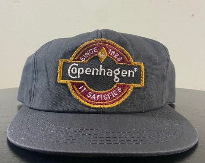 Vintage Copenhagen Snapback Hat Made USA OSFA Denmark Northern Europe 1990s 90s