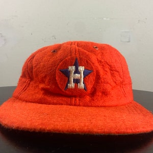 Vintage Houston Astros Hat Made USA Size Small / Medium MLB Baseball Texas 1970s 70s Fitted