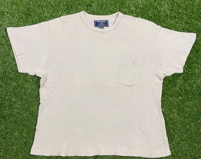 Vintage Polo Sport Sportsman Ralph Lauren Thermal Shirt Quality 90s Size Xtra Large XL RL American Apparel Bear Made USA Rare Quality