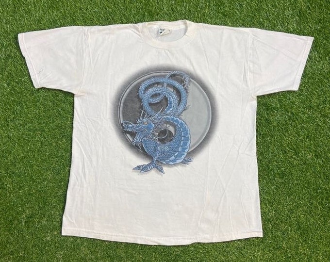 Vintage Dragon T Shirt Tee Briar Creek Size Large L Fantasy Art Paper Chinese Dragon Chinese New Year 1990s 90s