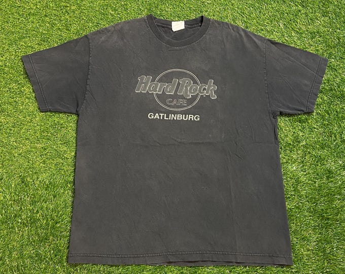 Vintage Hard Rock Cafe Gatlinburg T Shirt Tee Size L Classic Music Hotel Live Entertainment Tennessee Nashville Great Smoky Mountains 90s