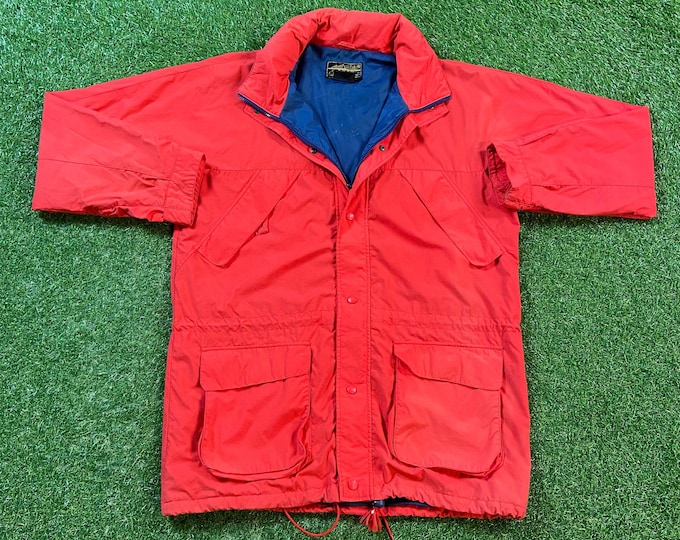 Vintage Eddie Bauer Winter Athletic Jacket Large L Warm Zipper Parka Windbreaker Raincoat 1990s Coat Hiking Coat 90s Outdoor Rain Weather