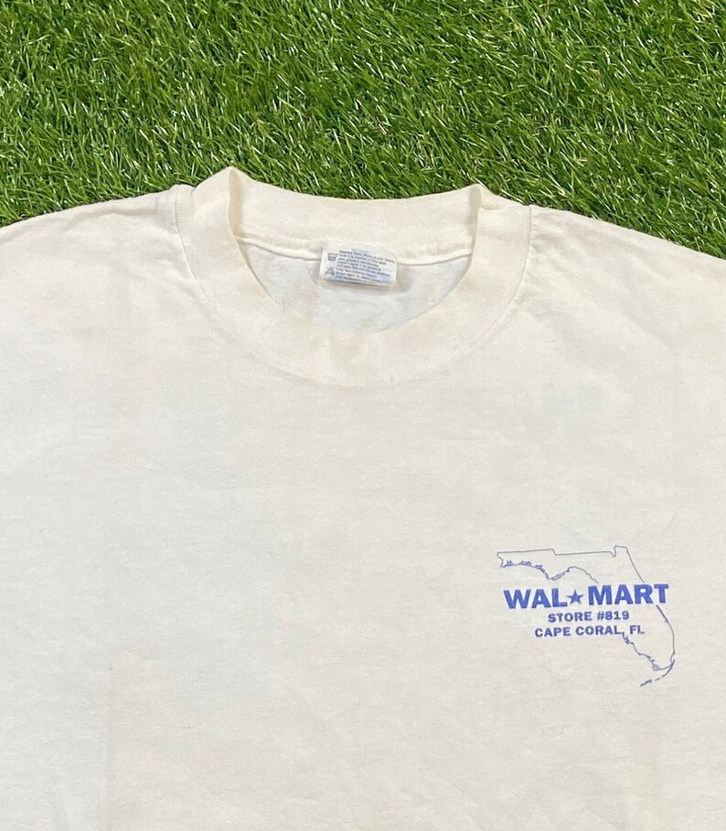 Vintage Wal Mart T Shirt Tee Hanes Made USA Size Medium M Cape Coral