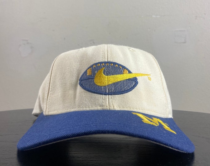 Vintage University of Michigan Wolverines Snapback Hat Nike OSFA NCAA College Football Detroit 1990s 90s