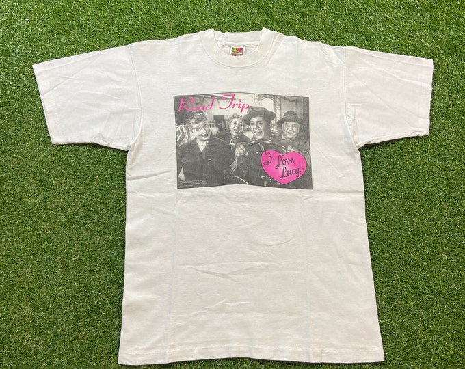 Vintage I Love Lucy T Shirt Tee Fruit of the Loom Size Medium M Classic American Sitcom Television 1980s 80s Promo