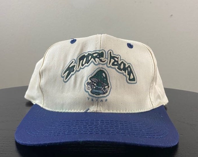 Vintage Padre Island Snapback Hat Attractive Headwear OSFA Texas Seashore Beach 1990s 90s Spore Mushroom