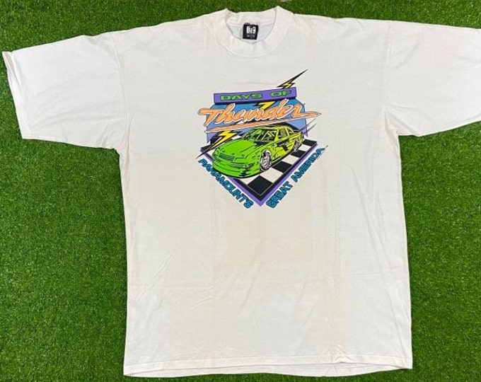 Vintage Rare Days of Thunder Movie T Shirt Just Big Size 4XL 5XL Big and Tall Tom Cruise Nicole Kidman Paramount Pictures 1990 90s NASCAR