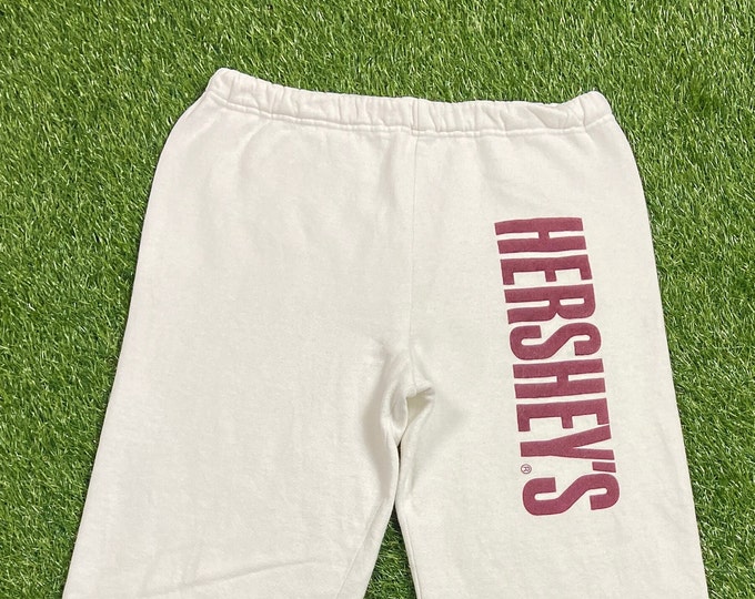 Vintage Hershey's Sweat Pants Jerzees Made USA Size Large L Classic Chocolate Candy Cozy 1990s 90s