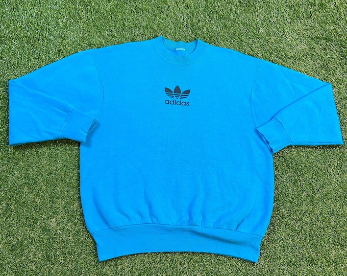 Vintage Adidas Crewneck Sweatshirt Size Xtra Large XL RARE New York Three Stipes Classic Logo Original Yeezy 1990s 90s
