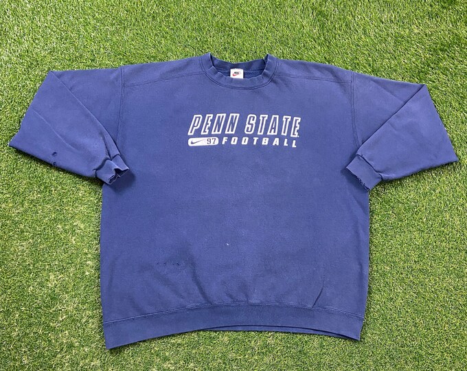 Vintage Penn State University Nittany Lions Crewneck Sweatshirt Nike USA Xtra Large XL NCAA College Football Pennsylvania 1990s Oversized