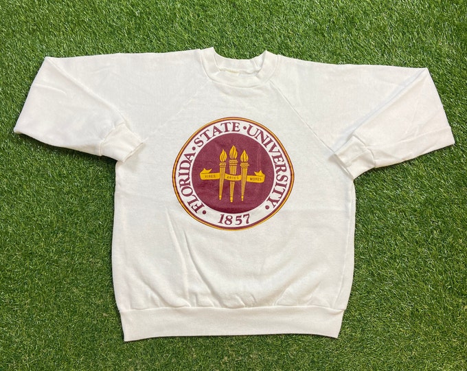 Vintage Florida State University Seminoles Crewneck Sweatshirt Made USA Size Medium M NCAA College Football FSU Tallahassee 1990s 90s