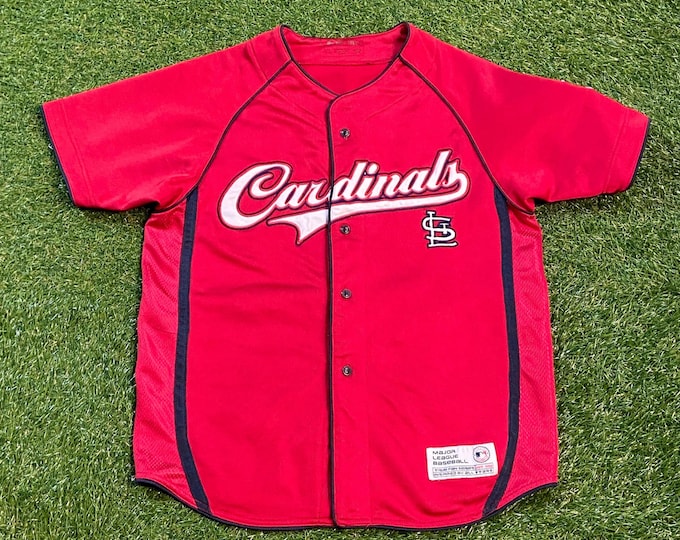 Vintage St Louis Cardinals All Stars Jersey Size Small S MLB Baseball Missouri Cards Red Pujols 00s