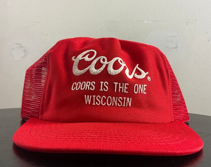 Vintage Coors Light Beer Snapback Hat Made USA OSFA Coors Brewing Company Colorado Drink Alcohol 1980s 80s