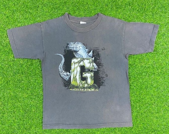 Vintage Rare Godzilla Movie T Shirt Tee Size Small Japan 1998 1990s 90s Movie Promo King Kong