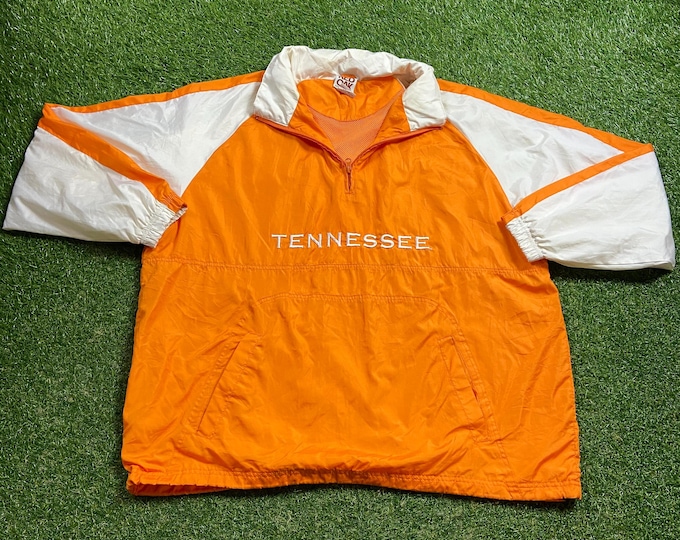 Vintage Tennessee Volunteers Windbreaker Jacket Size Xtra Large XL NCAA College Football Light Rain Coat Original Classic 1990s 90s