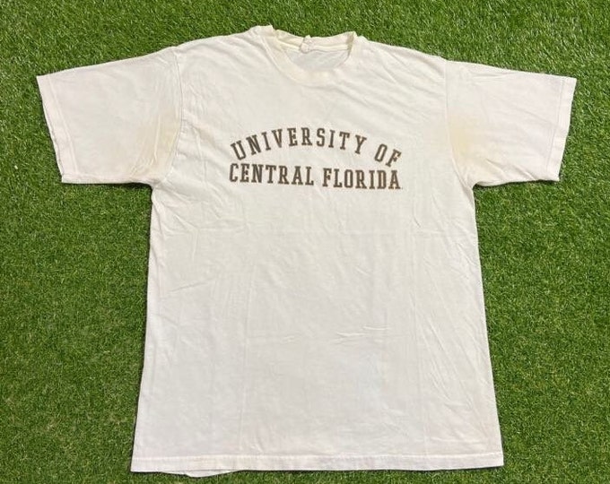 Vintage University of Central Florida UCF T Shirt Tee Made Usa Size Xtra Large XL NCAA College Basketball Orlando Fl 1990s 90s