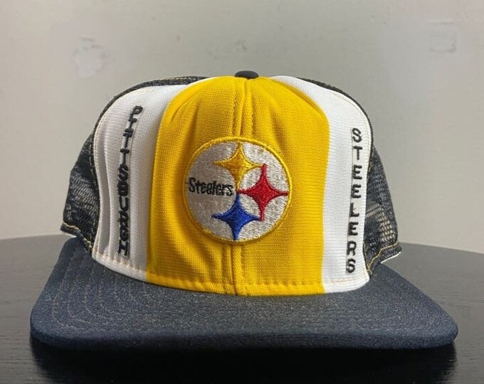 Vintage Pittsburgh Steelers Snapback Hat Cap AJD Made USA Size Large L Pennsylvania NFL Football 90s Classic 1990s