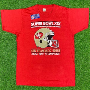 Vintage San Francisco 49ers Forty Niners NFL Football Super Bowl T Shirt Screen Stars 1984 80s Tee Shirt Brand New Made USA Deadstock Nwt
