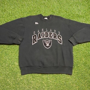 Vintage Oakland Raiders Crewneck Sweatshirt Made USA Größe Xtra Large XL NFL Football Los Angeles California Las Vegas NWA Pullover über 1990er Jahre