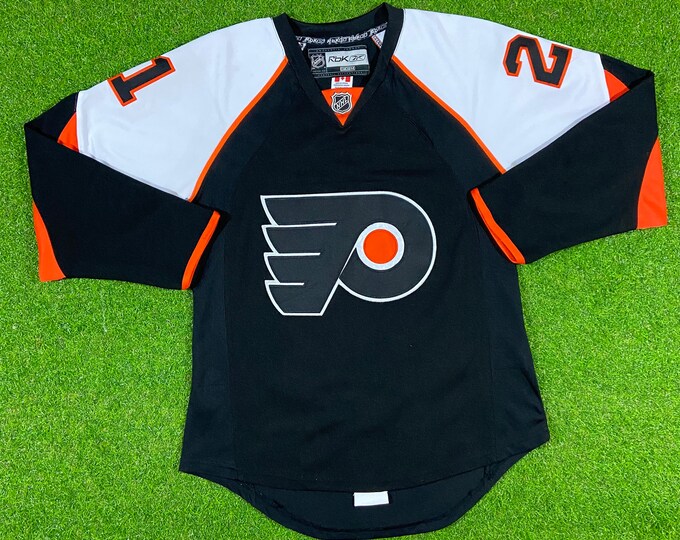 Vintage Philadelphia Flyers James Van Riemsdyk #21 NHL Hockey Jersey Reebok Made in Canada Size 48 XL 1990s 90s Authentic Fight Strap