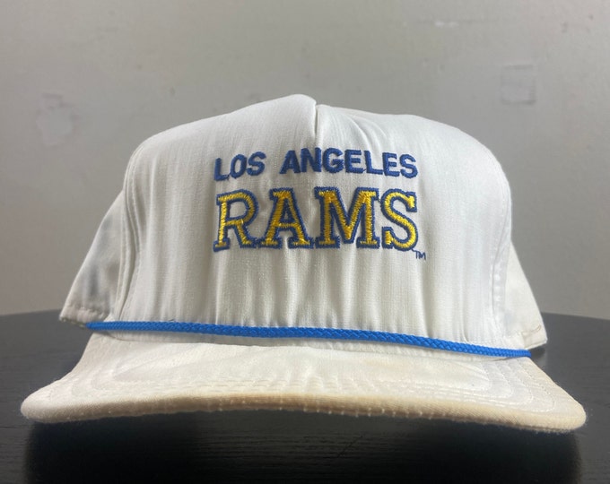 Vintage Los Angeles Rams Snapback Hat Ajd Made Usa OSFA NFL Football LA California St Louis 1990s 90s