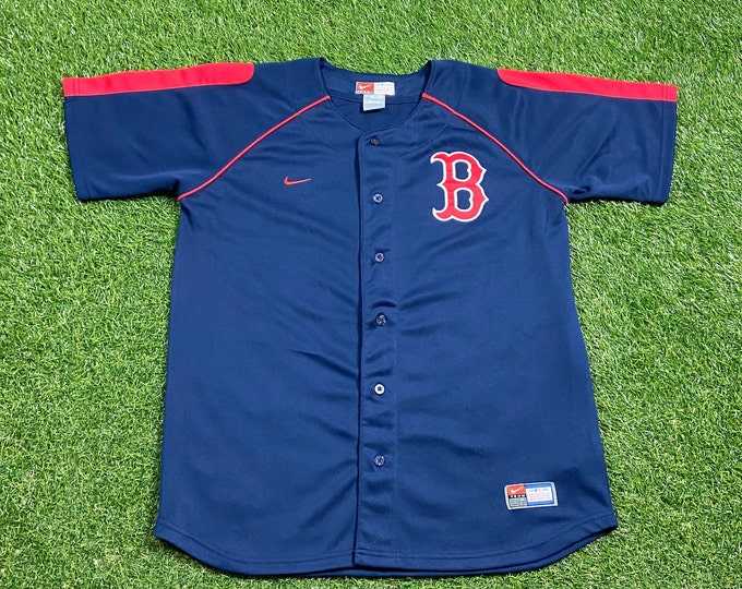 Vintage Boston Red Sox Baseball Jersey Nike Size Youth XL MLB Baseball 1990s 90s American League New England Fenway Park Small