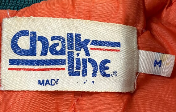 Vintage Miami Dolphins Satin Snap Jacket Bomber Chalk Line Made
