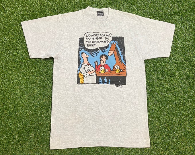 Vintage No More For Me Bartender T Shirt Tee Made USA Size Medium M  Beer Alcohol Funny Saying Comical T Shirt Comedy 1990s 90s