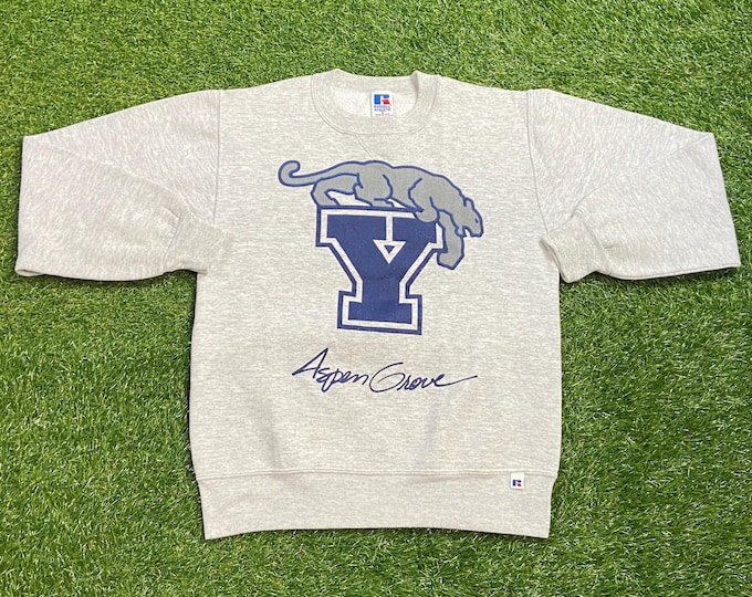 Vintage Brigham Young University Crewneck Sweatshirt Made USA Size Small S NCAA College Basketball BYU Utah Pull Over Oversized 1990s 90s