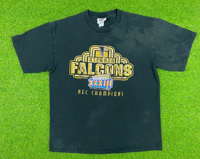 Vintage Atlanta Falcons Super Bowl XXXIII Dirty Bird T Shirt NFL Football NFC Champions XL1990s 90s Lee Sport