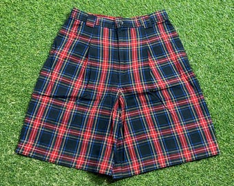 Vintage Gap Shorts Size 5/6 Multicolor Checkered Cool Pattern Quality Fit Classic Fashion Dungerees Vtg Bottoms 1990s 90s