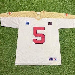 Vintage 90's New York Giants Football #5 Kerry Collins Blue