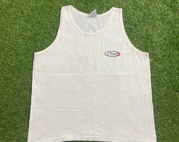 Vintage Tommy Hilfiger Tank Top Shirt Tee Made USA Size Large L Multi Colored Quality 90s TH Comfortable Surfing Classic 1990s Fit