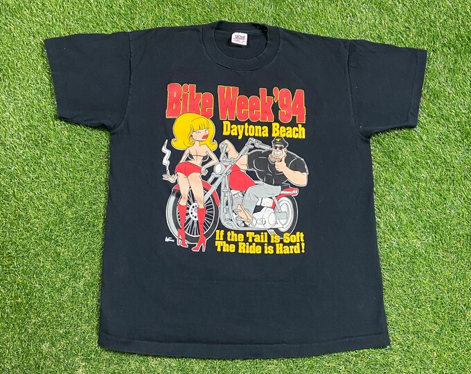 Vintage Bike Week 94 T Shirt Tee Made USA Size Xtra Large XL Harley Davidson HOG 3D Eagle Motorcycle Truckers Biker 1990s 90s