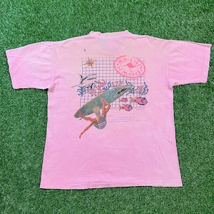Vintage Shreds T Shirt Tee Made USA Size Xtra Large XL Surf Waves Ocean Skate 1990s 90s Original Classic