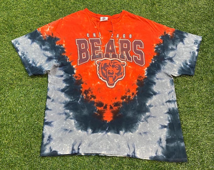 Vintage Chicago Bears Tie Dye T Shirt Tee Size XXL 2XL NFL Football NFC Illinois 1990s 90s